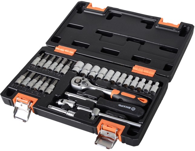 Набор инструментов ВИХРЬ 1/4", CrV, 29 пластиковый кейс 29 предм 73/6/7/1