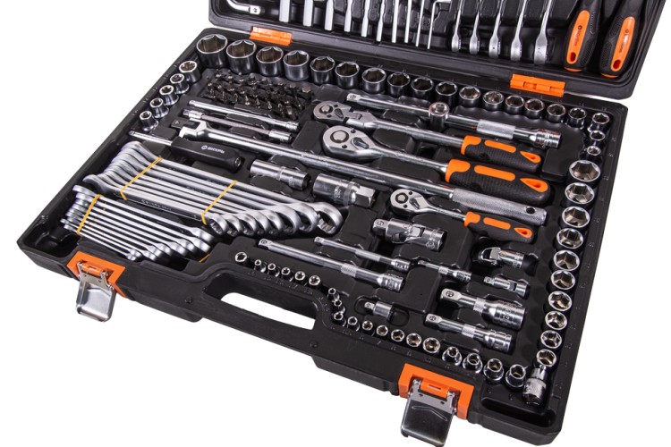 Набор инструментов ВИХРЬ 73/6/7/13 1/2", 1/4", 142 предм. - изображение 2