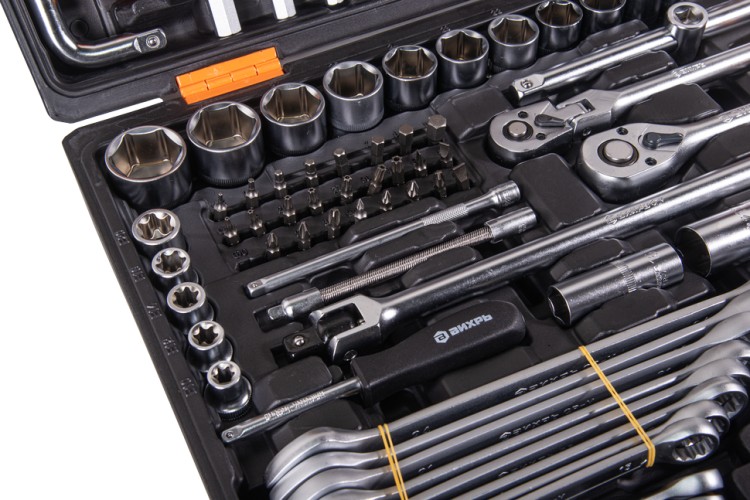 Набор инструментов ВИХРЬ 73/6/7/13 1/2", 1/4", 142 предм. - изображение 4