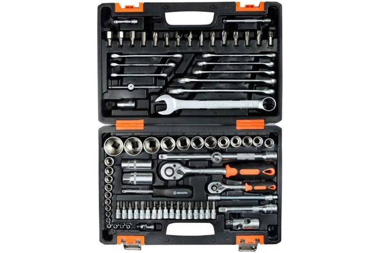Набор инструментов ВИХРЬ АВТО, 1/2", 1/4", CrV в кейсе 82 предм. 73/6/7/6