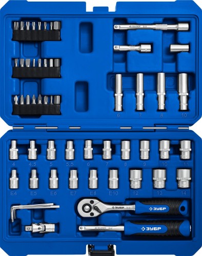 Набор инструментов ЗУБР А-57 предметов, универсальный 27671-H57