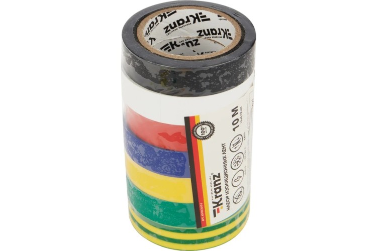 Набор изоляционных лент Kranz KR-09-2010-E 7 цветов - изображение 3