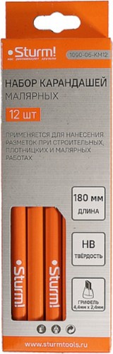 Набор карандашей Sturm 1090-06-KM12 длина 175мм, 12шт