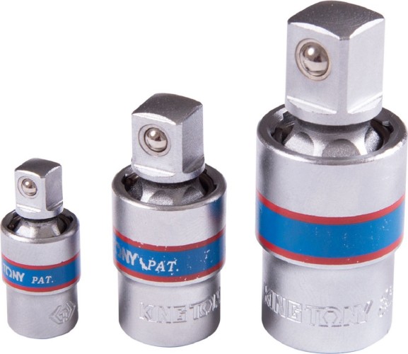 Набор карданов шаровых KING TONY 9113PR 1/4", 3/8", 1/2", 3 предмета