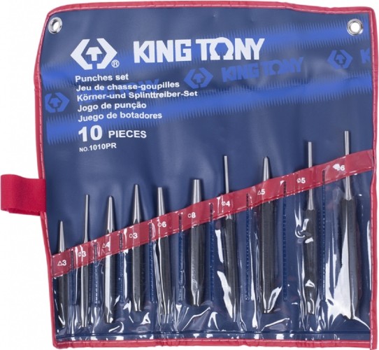 Набор кернов, бородков и выколоток KING TONY 10 предметов 1010PR 1010PR