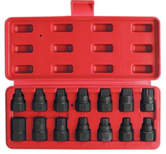 Набор ключей для сливных пробок СОРОКИН 40.175  14 шт.