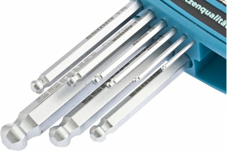 Набор ключей GROSS  hex, 1,5–10 мм, s2, 9 шт. имбусовых, удлиненные с  16403 - изображение 3