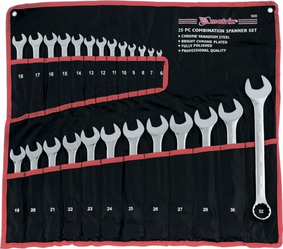 Набор ключей комбинированных MATRIX 15425 25 предметов