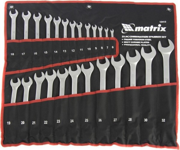 Набор ключей комбинированных MATRIX 15413 25 предметов