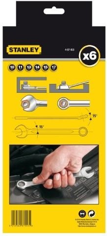 Набор ключей комбинированных STANLEY 4-87-053 6 предметов - изображение 3