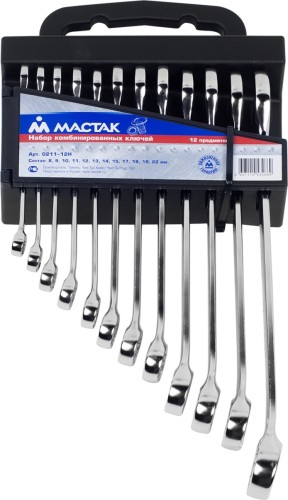 Набор ключей комбинированных МАСТАК 0211-12H 12 предметов - изображение 2