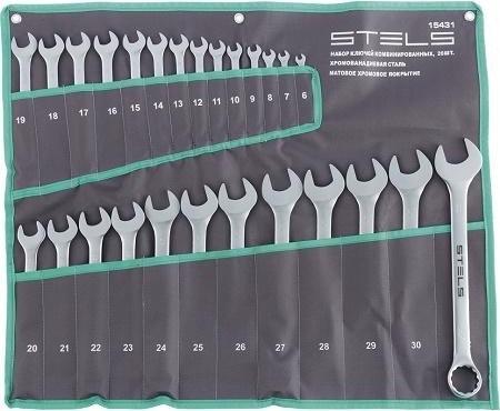 Набор ключей комбинированных STELS 15431 26 предметов