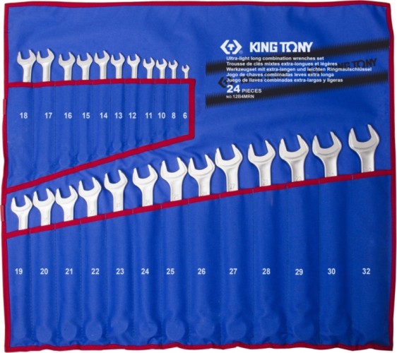 Набор ключей комбинированных удлиненных KING TONY 12B4MRN 24 предмета