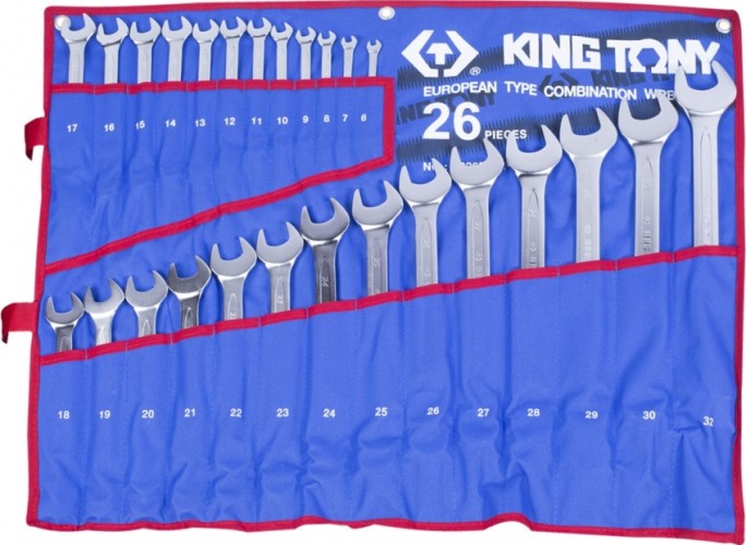 Набор ключей комбинированных KING TONY 1226MRN 26 предметов