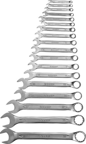 Набор ключей комбинированных гаечных ЗУБР МАСТЕР 6-32 мм, 18 предметов 27087-H18_z01 - изображение 2