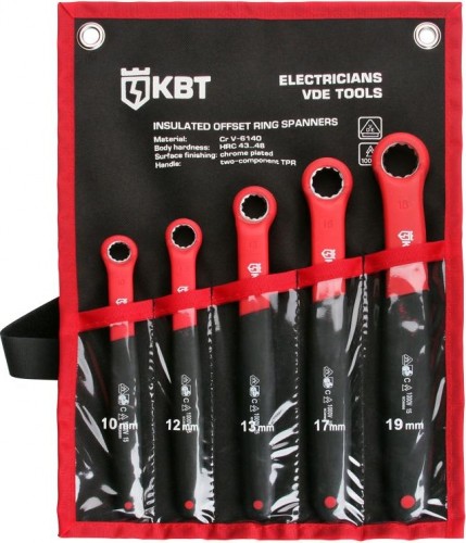 Набор ключей накидных диэлектрических КВТ НИИ-07 1000 V, 5 предметов 62149