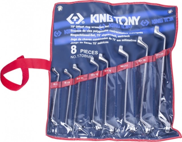 Набор ключей накидных KING TONY 8 предметов 1708MR 1708MR