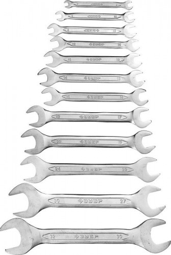 Набор ключей рожковых ЗУБР 27010-H12 12 предметов 27010-H12_z01 - изображение 2