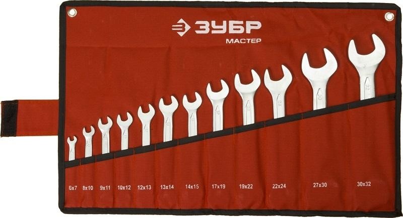 Набор ключей рожковых ЗУБР 27010-H12 12 предметов 27010-H12_z01