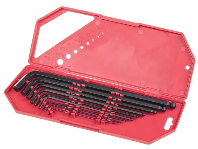 Набор ключей шестигранных ARNEZI R1060044 HEX с шаром длинные металл S2 9пр