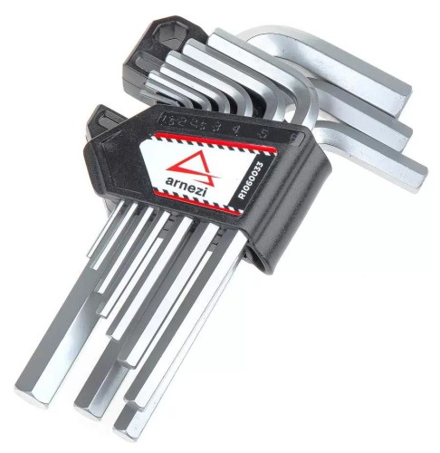 Набор ключей шестигранных ARNEZI R1060033 HEX короткие с магнитайзером 10пр