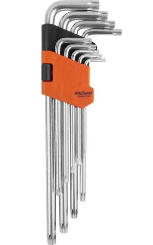 Набор ключей шестигранных AV Steel AV-369109 Г-образных, 9 предметов