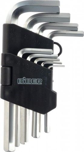 Набор ключей шестигранных Biber 90503 CrV 1.5-10мм 9шт. тов-085696