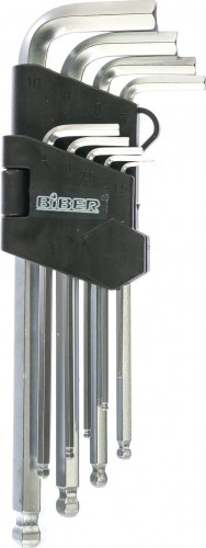 Набор ключей шестигранных Biber 90505 CrV 1.5-10мм 9шт. тов-085698