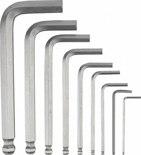 Набор ключей шестигранных Denzel HEX 1,5-10 мм, crv, 9 шт., с шаром 12362 - изображение 2