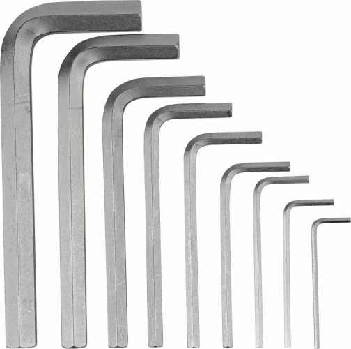 Набор ключей шестигранных Denzel HEX 2-12 мм, crv, 9 шт. 12367 - изображение 2