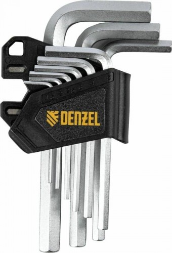 Набор ключей шестигранных Denzel HEX 1,5-10 мм, crv, 9 шт. 12366 - изображение 3
