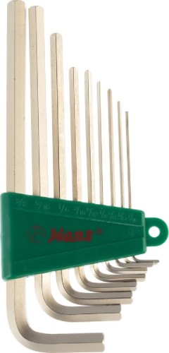 Набор ключей шестигранных HANS 16763-9A Г-образных 1/16"-3/8", 9 шт