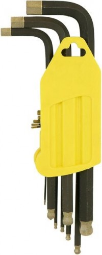 Набор ключей шестигранных HANSKONNER HK1045-04-9-L длинн s2 шар наконе, алмаз 9шт (1.5-10мм) - изображение 3