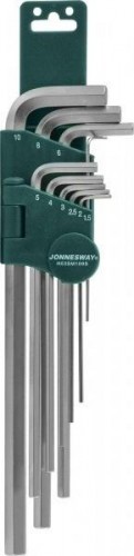 Набор ключей шестигранных JONNESWAY H03SM109S EXTRA LONG 1,5-10мм, 9 предметов 047093
