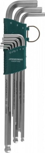 Набор ключей шестигранных JONNESWAY H06SA109S удлиненных с шаром, 9 предметов 048822