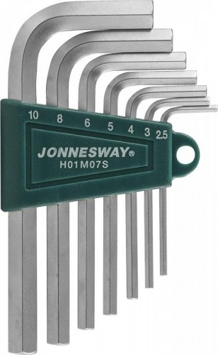 Набор ключей шестигранных JONNESWAY H01M07S 2,5-10мм, 7 предметов 047088