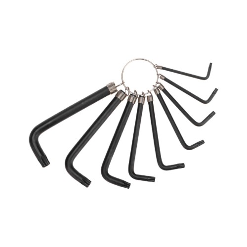 Набор ключей шестигранных Kranz KR-12-5203 TORX T10-T50, CrV, 9 шт., на кольце