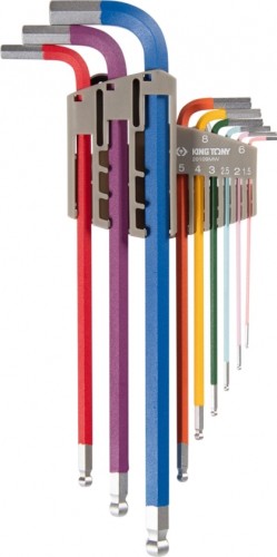 Набор ключей шестигранных KING TONY 1,5-10 мм длинные, с шаровым окончанием, 9 пред. 20109MW - изображение 4