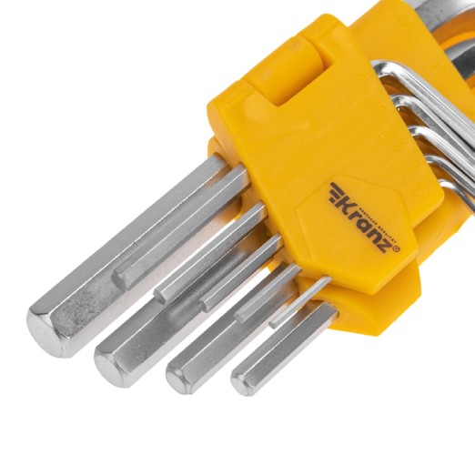 Набор ключей шестигранных Kranz KR-12-5215 HEX 1,5-10 мм, CrV, 9 шт. - изображение 3