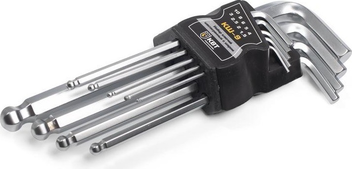 Набор ключей шестигранных КВТ КШ-9 с шаром 78368