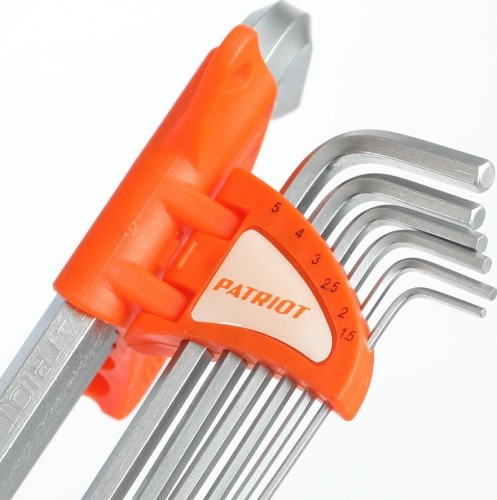 Набор ключей шестигранных PATRIOT SKH-9, шестигранные с шаром 1,5-10мм, 9 предметов 350002003 - изображение 4