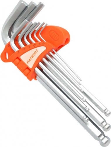 Набор ключей шестигранных PATRIOT SKH-9, шестигранные с шаром 1,5-10мм, 9 предметов 350002003 - изображение 2