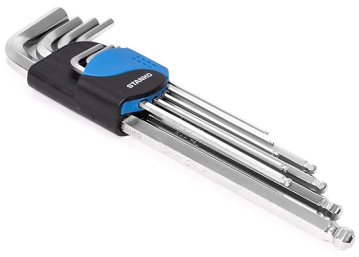 Набор ключей шестигранных STANKO CS11119XL угловых экстрадлинных 9шт.