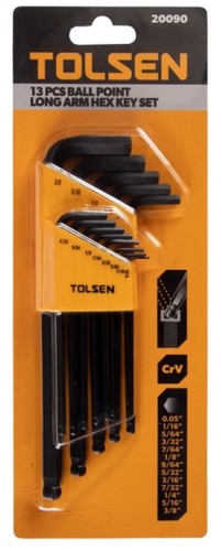 Набор ключей шестигранных TOLSEN TT20090 Г-образных, с шаровым окончанием 13 пр. - изображение 2