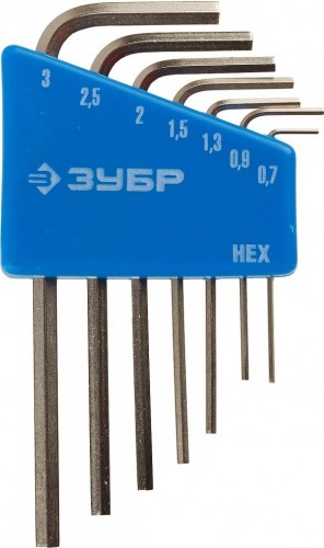 Набор ключей шестигранных ЗУБР ЭКСПЕРТ HEX 7 предметов 27471-H7