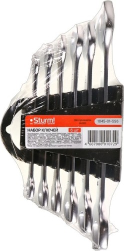Набор ключей Sturm 1045-01-SS6 (6x7-17х19) 6 предметов - изображение 5
