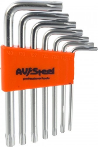 Набор ключей TORX AV Steel AV-367307 с отверстием th10-th40 7 предм.