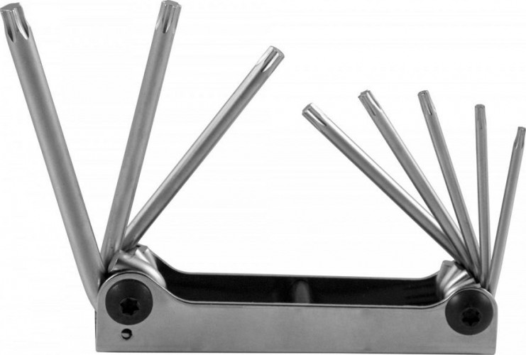 Набор ключей TORX JONNESWAY H07M08SF Т9-40 в ключнице, 8 предметов 047404