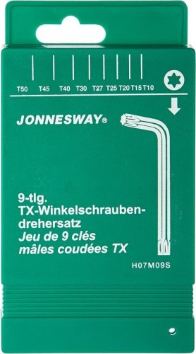 Набор ключей TORX JONNESWAY H07M09S 9 предметов 047098 - изображение 2