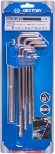Набор ключей TORX KING TONY 20319PRU T10-T50, длинные, 11 предметов - изображение 3
